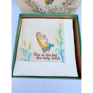 VINTAGE Warner Press “Hands in Prayer” Napkins